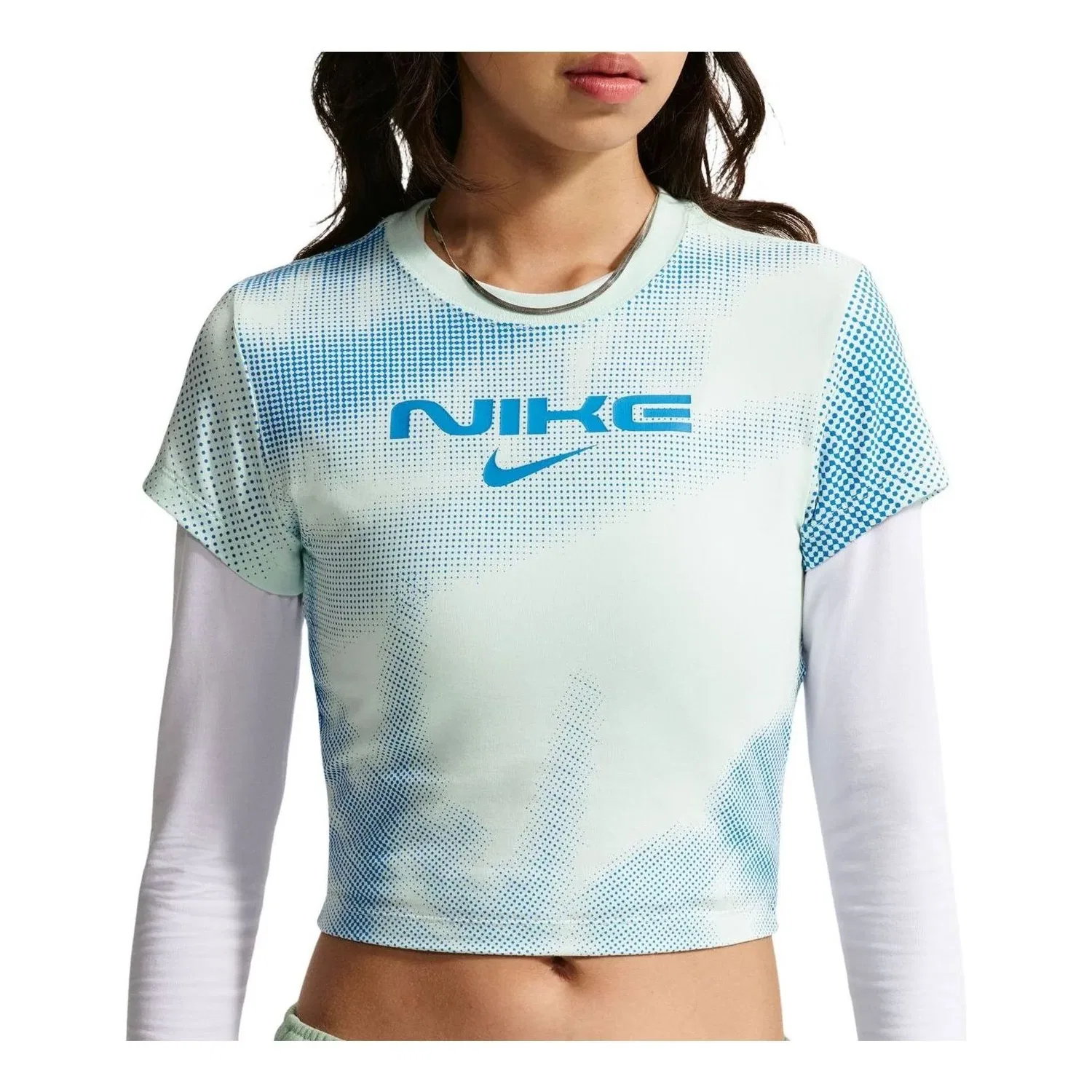 Футболка Nike Sportswear Chill Knit Fitted T-Shirt 'Barely Green' IR7845-394, зеленый