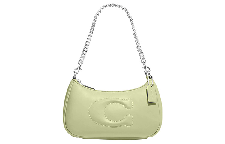 

Кожаная сумка Teri через плечо, женская зеленая сумка среднего размера COACH