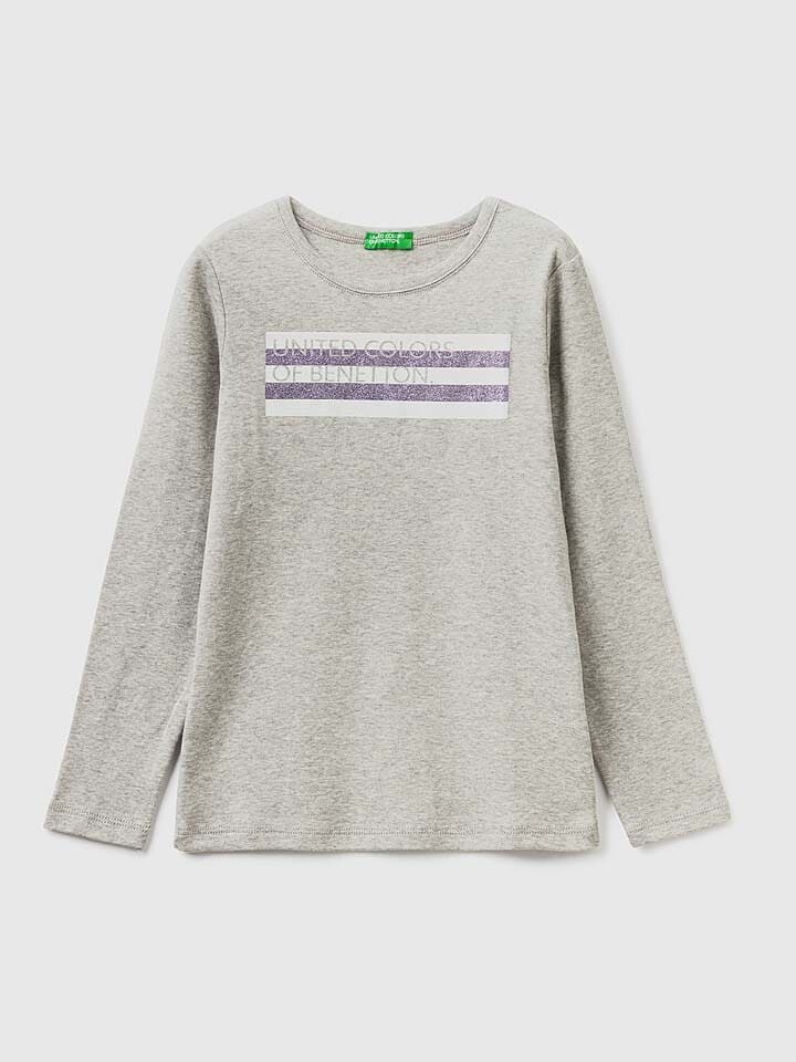 

Лонгслив Benetton Longsleeve, светло-серый