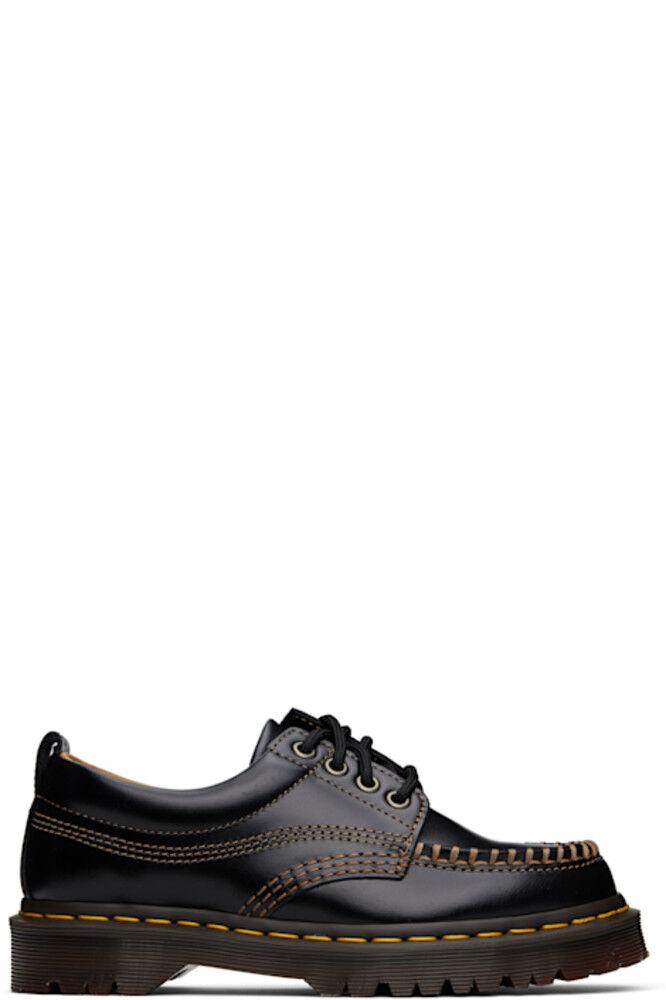 Черные кожаные туфли Lowell Moc Toe Derby Dr. Martens