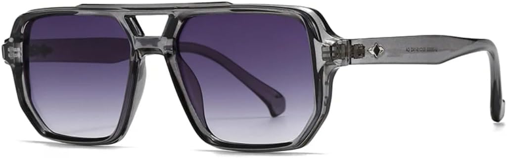 

Солнцезащитные очки с защитой UV400 | Большая оправа, двойная перемычка, градиентные линзы | для женщин и мужчин, для занятий спортом на открытом воздухе и вождения DSVIGF, Gray