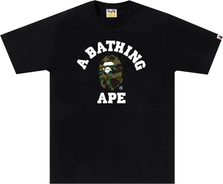 

Футболка BAPE 1st Camo College 'Black/Green', черный