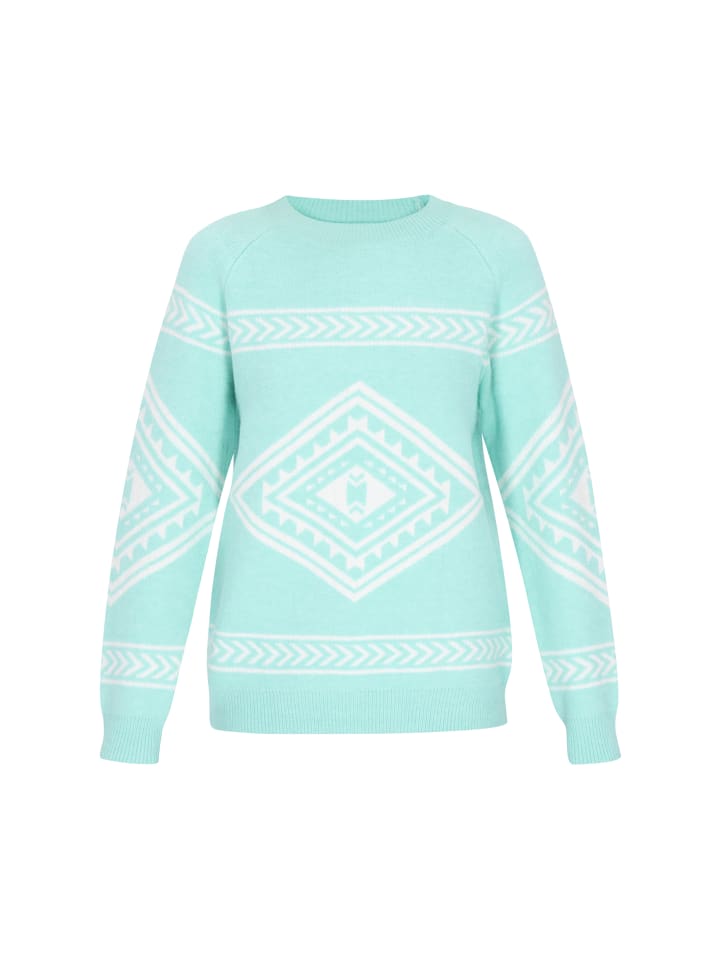 

Женский свитер цвета морской волны IZIA