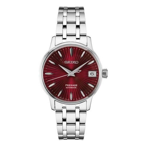 

Часы SEIKO PRESAGE Series Mechanical Silver/Red, красный