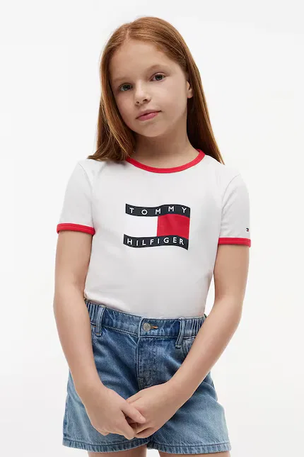 Футболка хлопковая ringer Tommy Hilfiger, белый