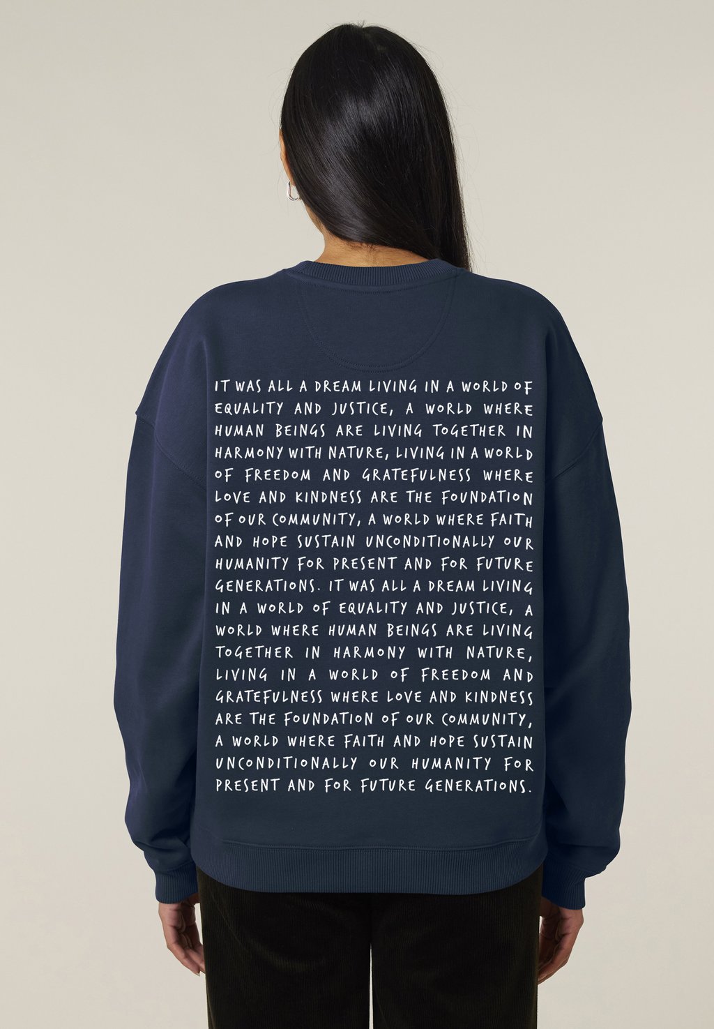 

Толстовка ALL A DREAM BACK PRINT UNISEX Mira Paris, темно-синий