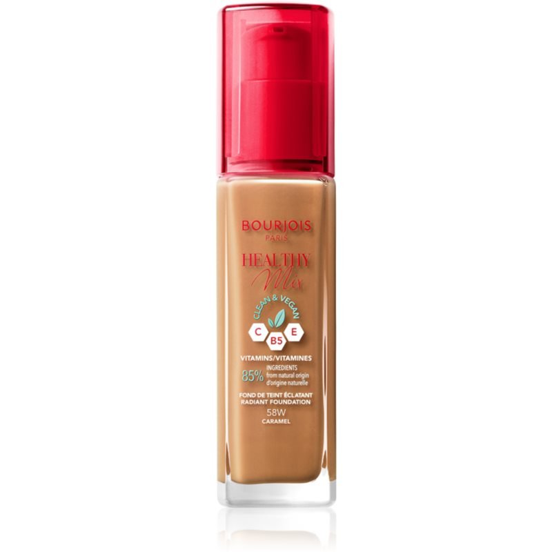 

Bourjois, Healthy Mix Осветляющая увлажняющая основа 24 часа, оттенок 58w Caramel, 30 мл