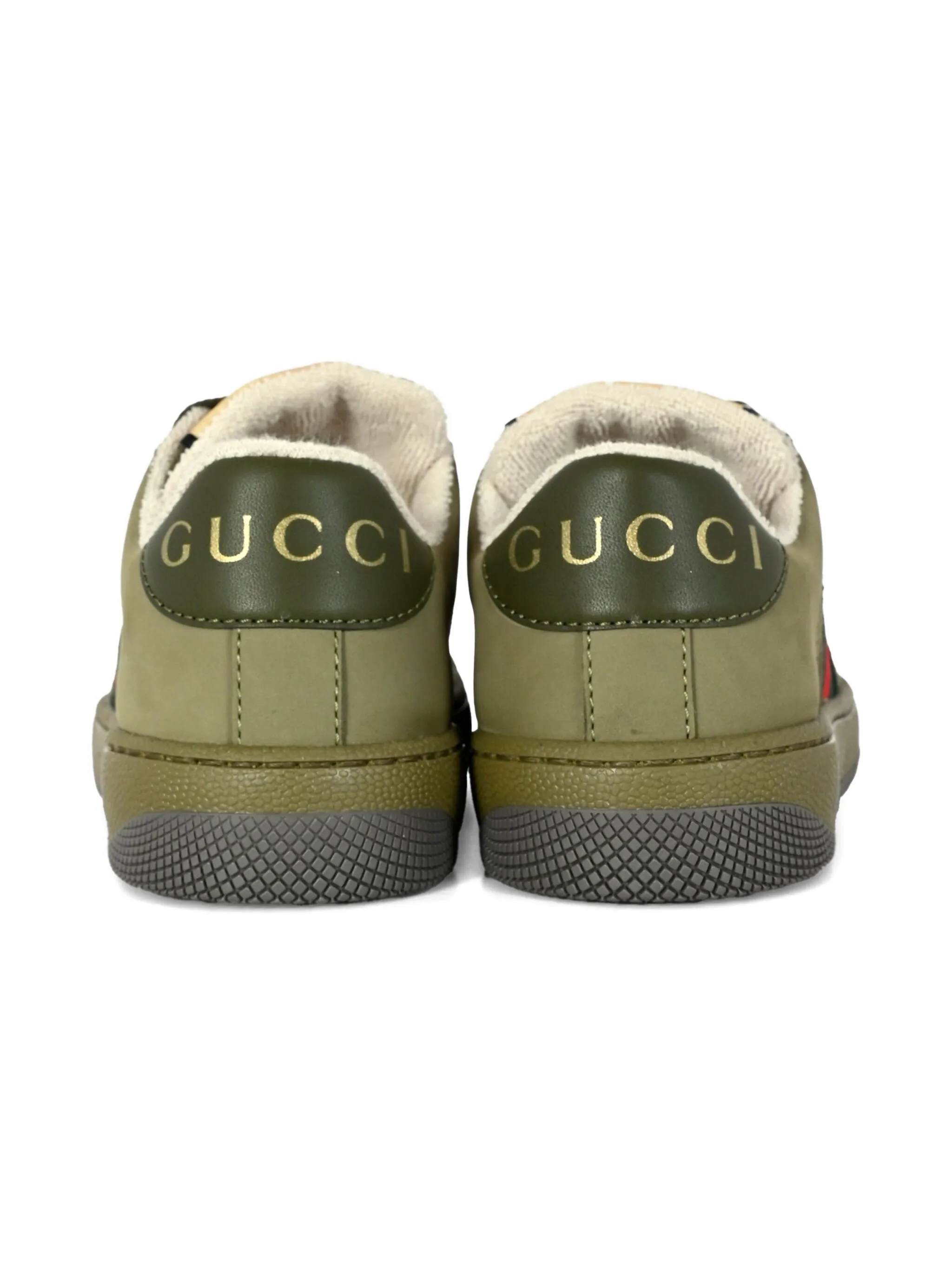 Кроссовки с отделкой Web Gucci Kids, зеленый — фото 3