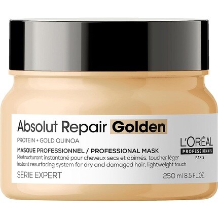 

LvђOreAl Professionnel Золотая легкая маска с протеинами и золотой киноа для тонких-средних сухих и поврежденных волос 250мл, L'Oreal