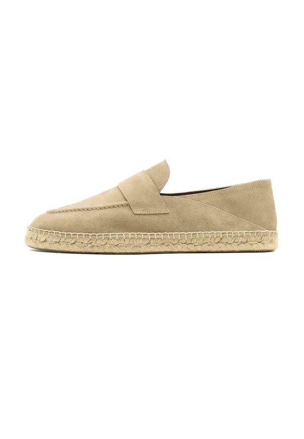 Эспадрильи с ремешком из тонкой ткани Massimo Dutti, Sand