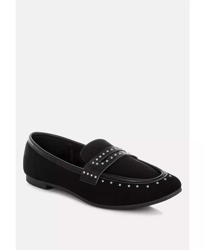 Lumina Penny Strap Studded Loafers для женщин London Rag, черный — фото 2