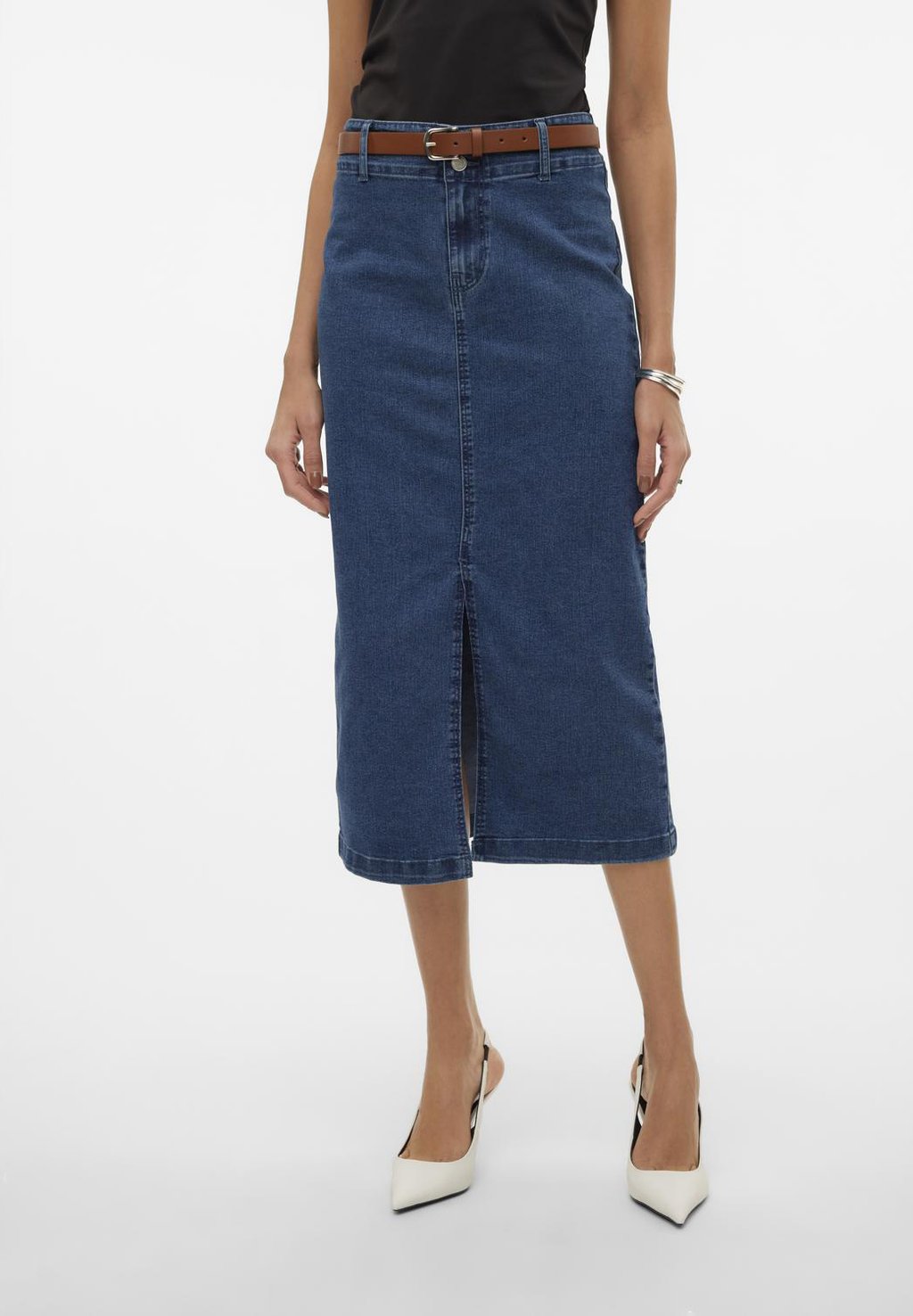 

Юбка-карандаш VMPEYTON SLIDS SKIRT Vero Moda, цвет dark blue denim