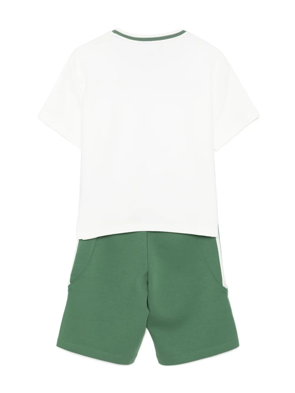 Комплект из топа и шортов Emporio Armani Kids, зеленый — фото 2