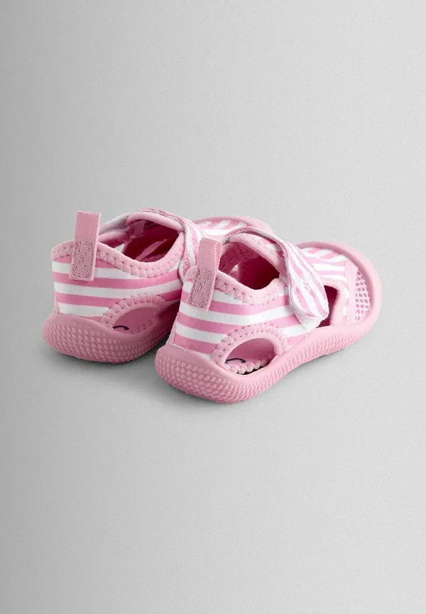 Сандалии для прогулок по пляжу Regular fit Jojo Maman Bébé, розовая широкая полоска — фото 4