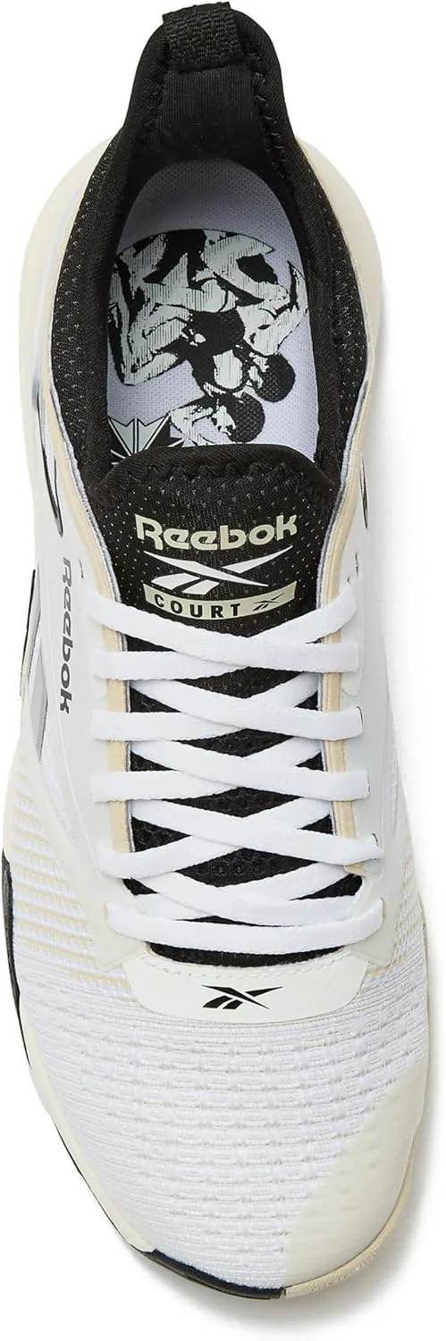 Мужские спортивные кроссовки Reebok Nano Court для пикубола, белый/черный — фото 4