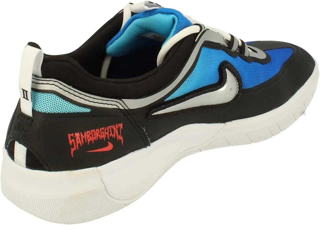 Мужские кроссовки NIKE Sb Nyjah Free 2 PRM Dc9104, Bright Photo Blue Metallic Silver 400 — фото 3