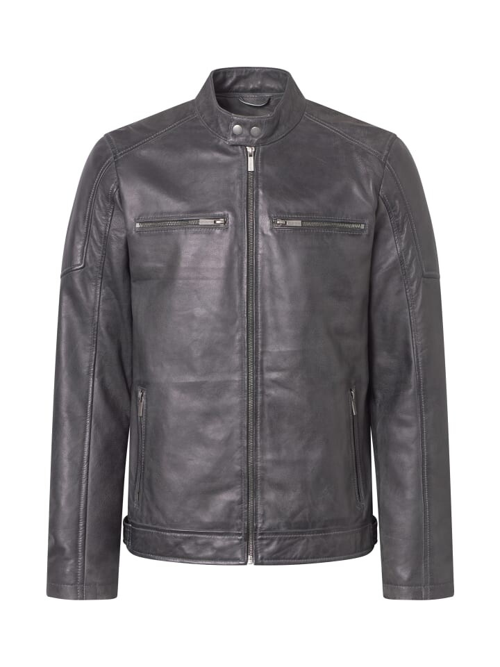 

Кожаная куртка Bolongaro Trevor Lederjacke JASPER RACER, цвет Volcanic Ash