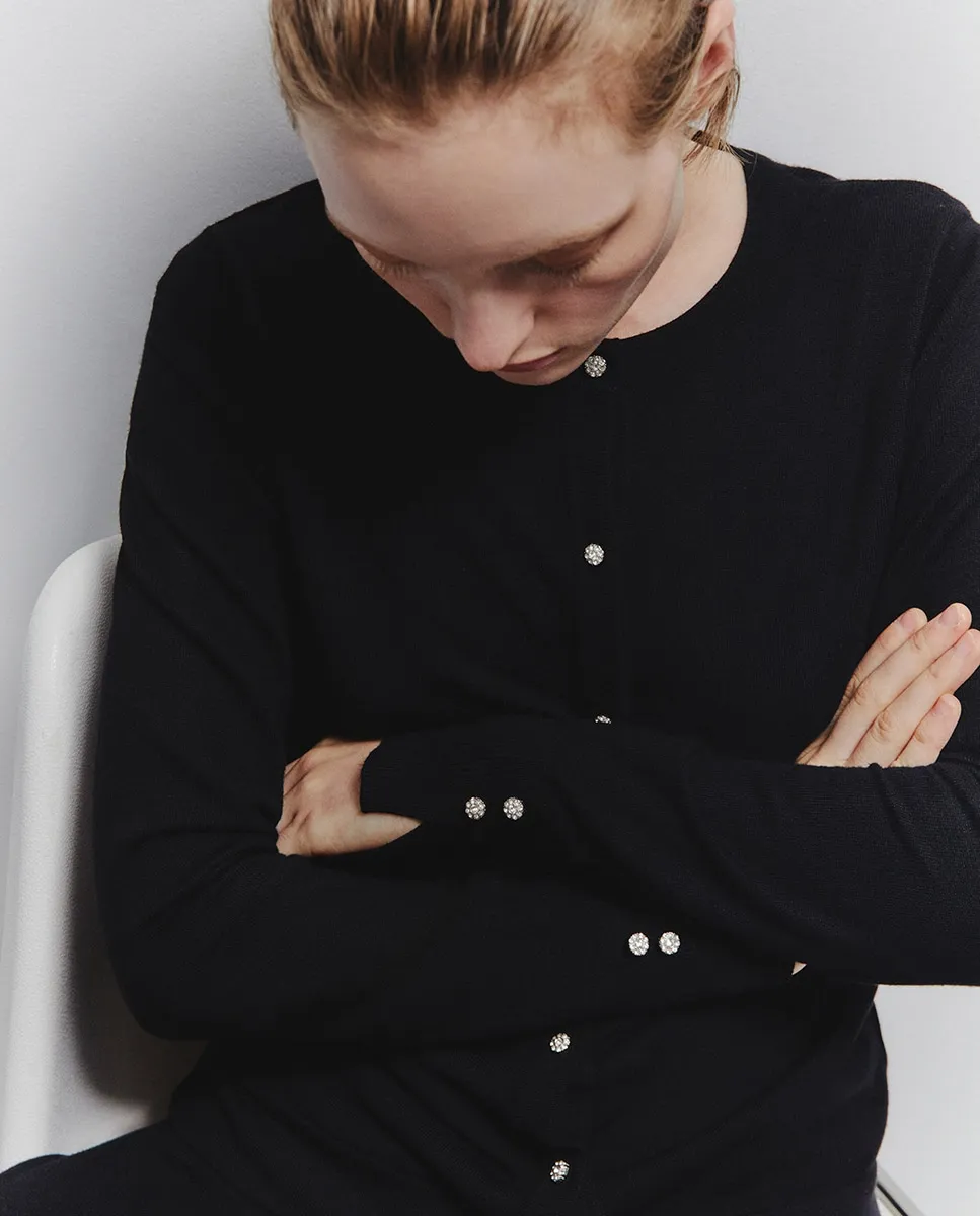 

Куртка с декоративной пуговицей Sfera, черный