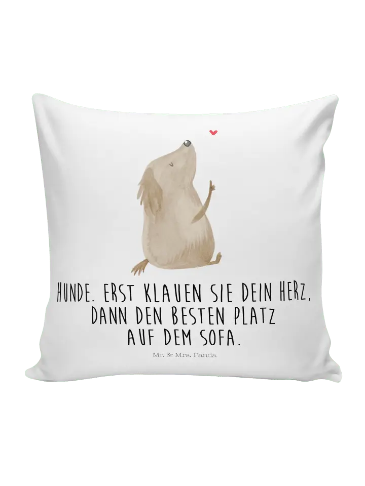 

Подушка Mr & Mrs Panda 40x40 Hund Liebe, белый