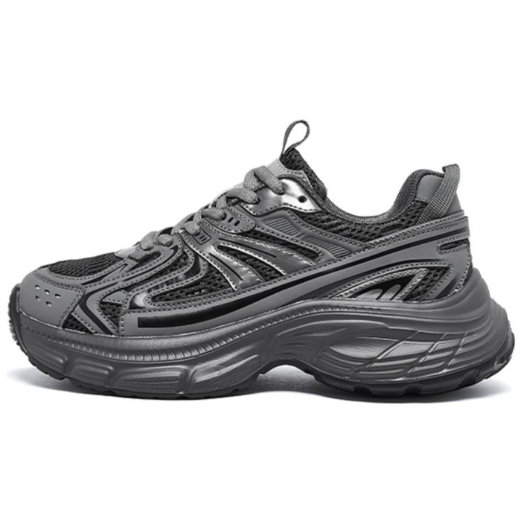 

AGSDON Высокие низкие массивные кроссовки на платформе 4 см унисекс темно-серые, цвет Dark Gray[All-Season]