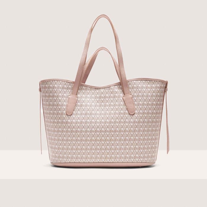 

Сумка-тоут Coccinelle New Never Without bag coated monogram large, цвет Multi Blanco/Rosette, Белый, Сумка-тоут Coccinelle New Never Without bag coated monogram large, цвет Multi Blanco/Rosette