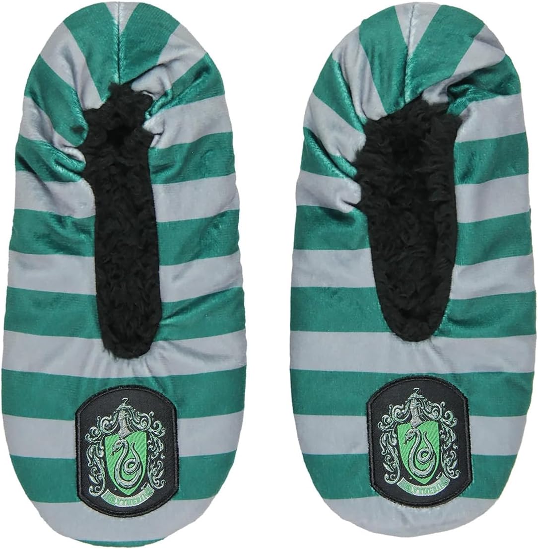 

Тапочки Bioworld Harry Potter с гербами факультетов, нескользящая подошва, для женщин и мужчин, Slytherin