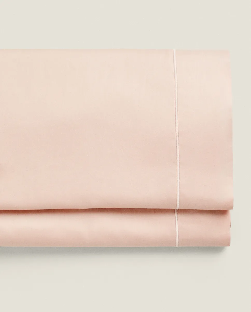 

(кол-во нитей 300) плоский сатин с окантовкой Zara Home, бежевый
