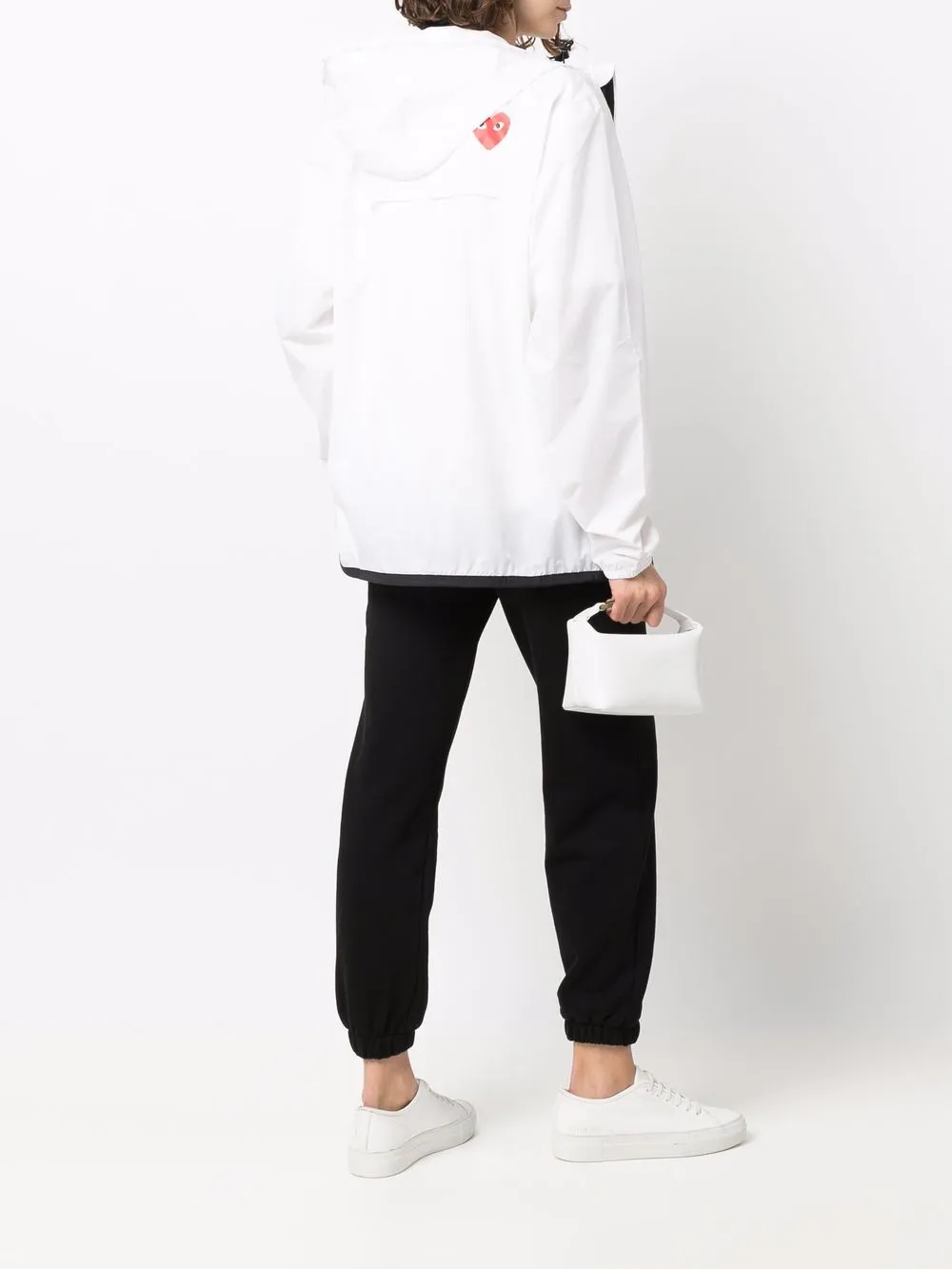 Куртка на молнии с капюшоном из коллаборации с K-Way Comme Des Garçons Play, белый — фото 3
