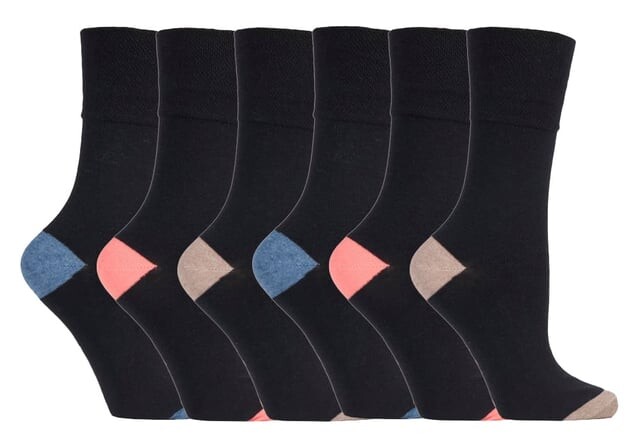 

6 пар женских неэластичных носков solrp08ht Gentle Grip, черный