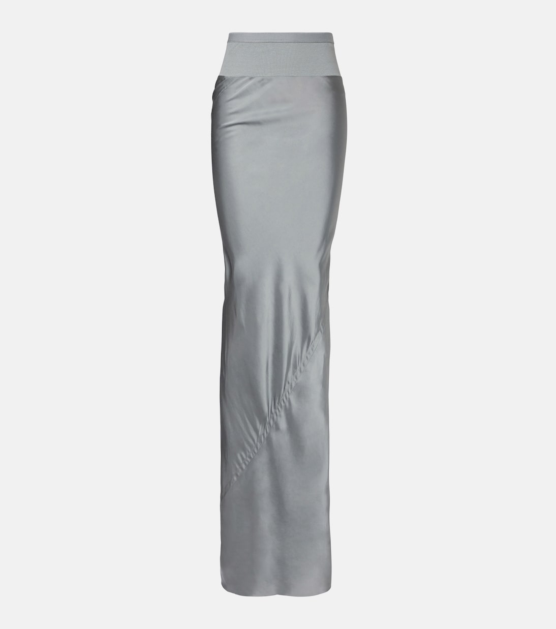 

Юбка макси из атласа Coda Rick Owens, Washed Indigo