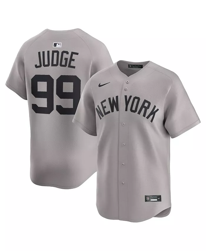 

Мужская бейсбольная джерси New York Yankees дорожная ограниченной серии Aaron Judge в сером цвете Nike