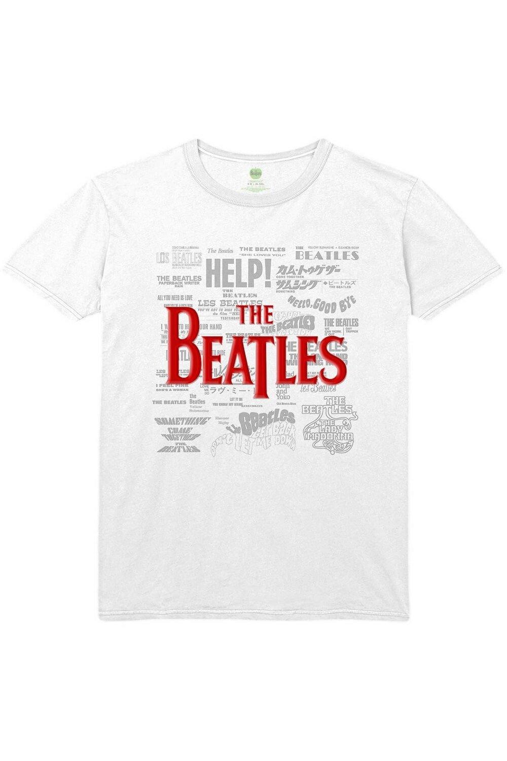 

Хлопковая футболка с логотипом Titles The Beatles, белый
