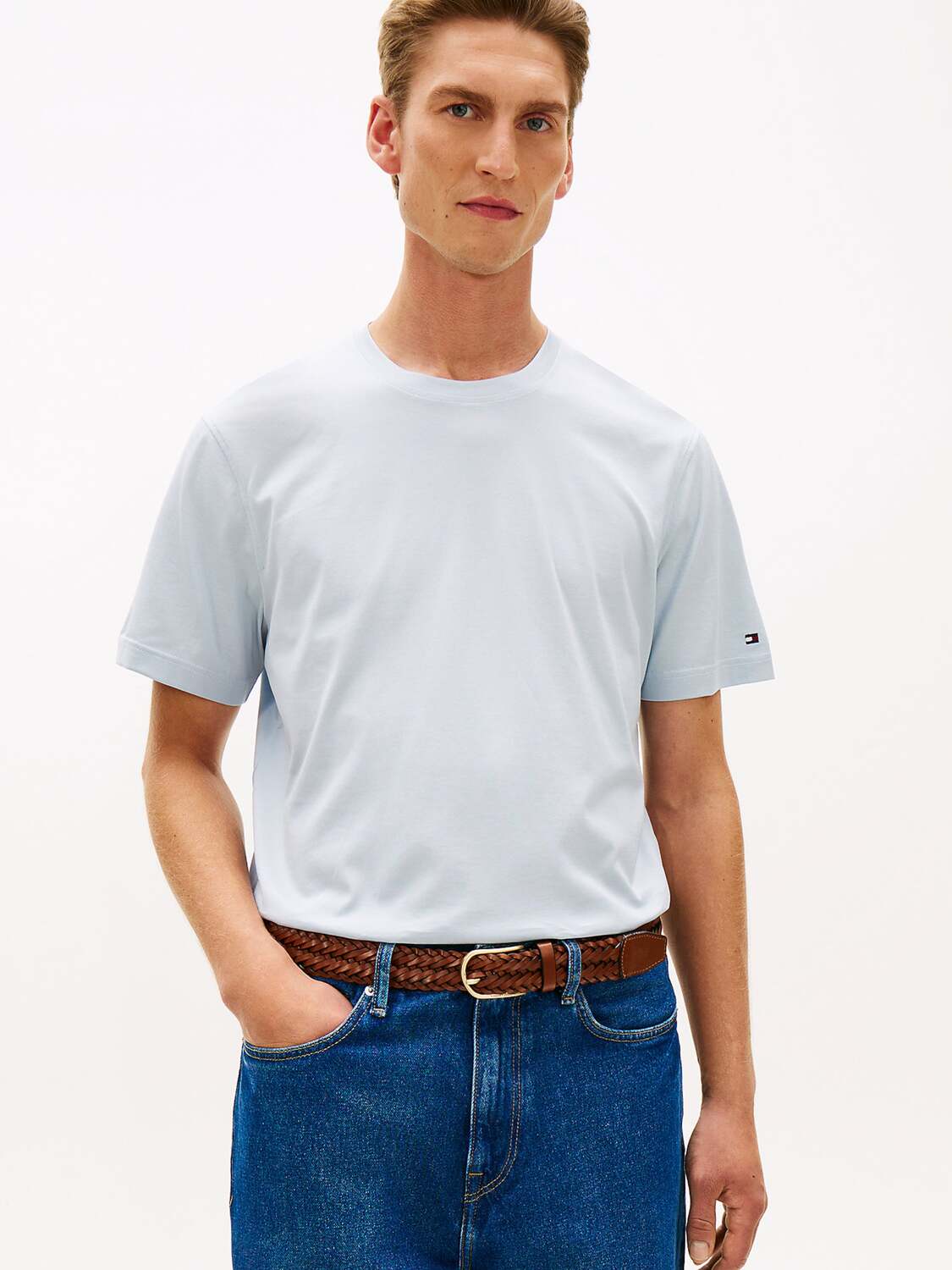 TOMMY HILFIGER Футболка в цвете Navy, Light Blue — фото 3