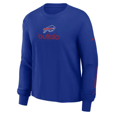 

Лонгслив Nike Buffalo Bills Boxy, цвет Royal
