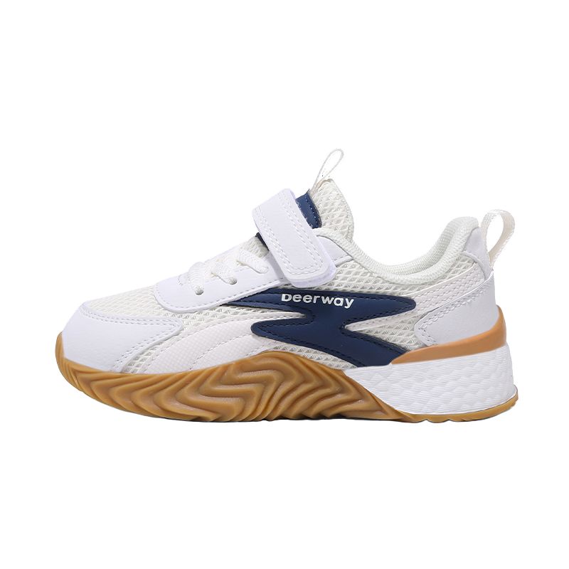 

DEERWAY Детские белые противоскользящие дышащие низкие кроссовки для бега с устойчивостью к истиранию