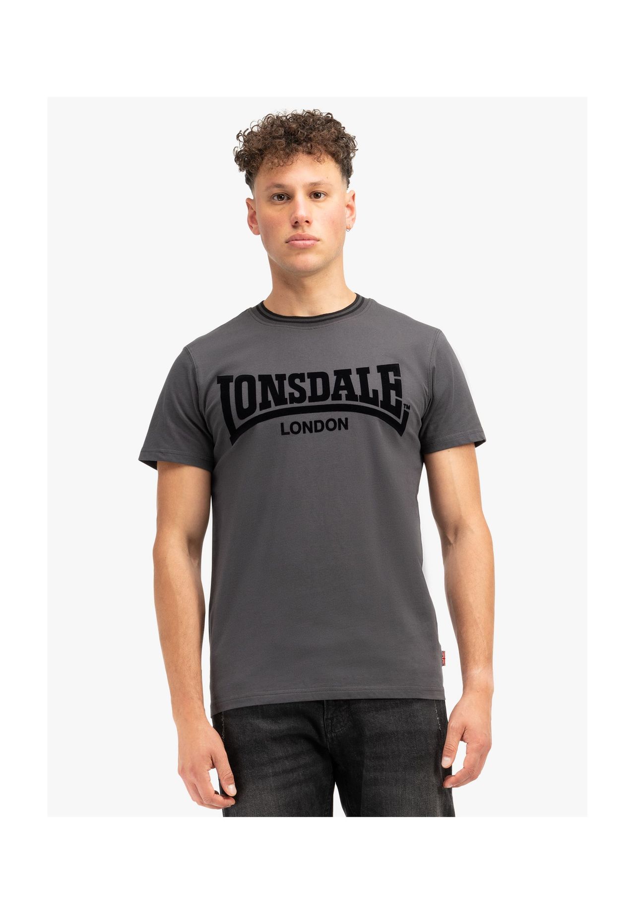 

Мужская футболка обычного кроя POTTERNEWTON LONSDALE, цвет Anthracite/black