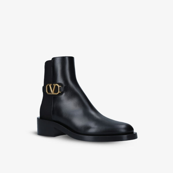 Кожаные ботинки челси VLOGO Valentino Garavani, черный — фото 3
