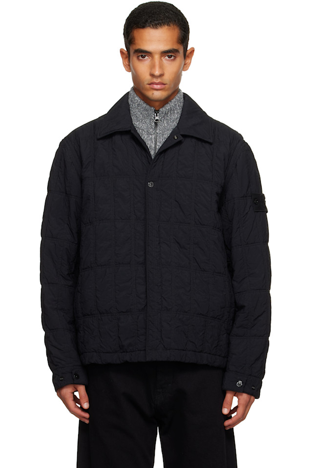 

4100099 нейлоновая куртка мерильято Stone Island, черный