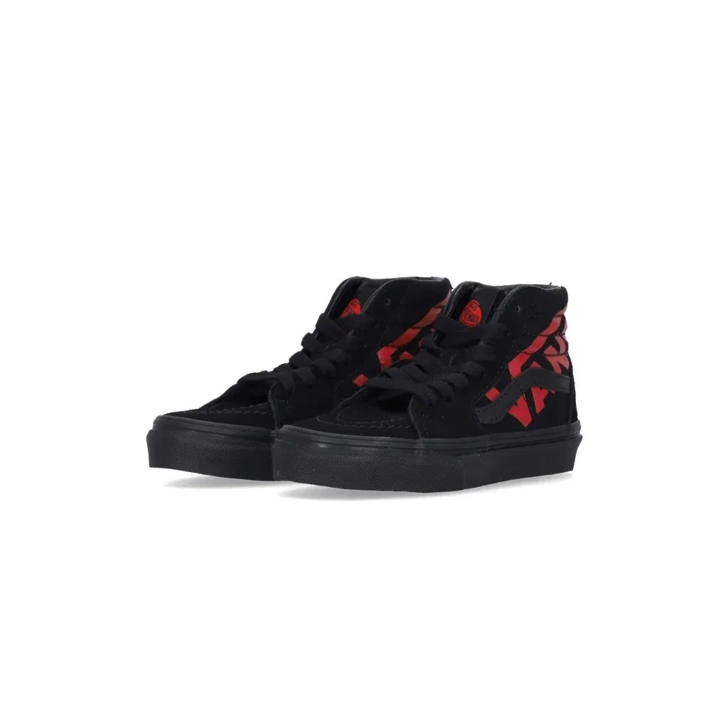 Детские кроссовки Vans SK8-Hi VN000D5FY091, черные с красными вставками, высокие, для скейтбординга