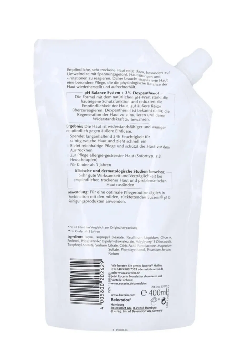 Питательный лосьон для тела «pH5» от Eucerin, 400 мл Eucerin — фото 2