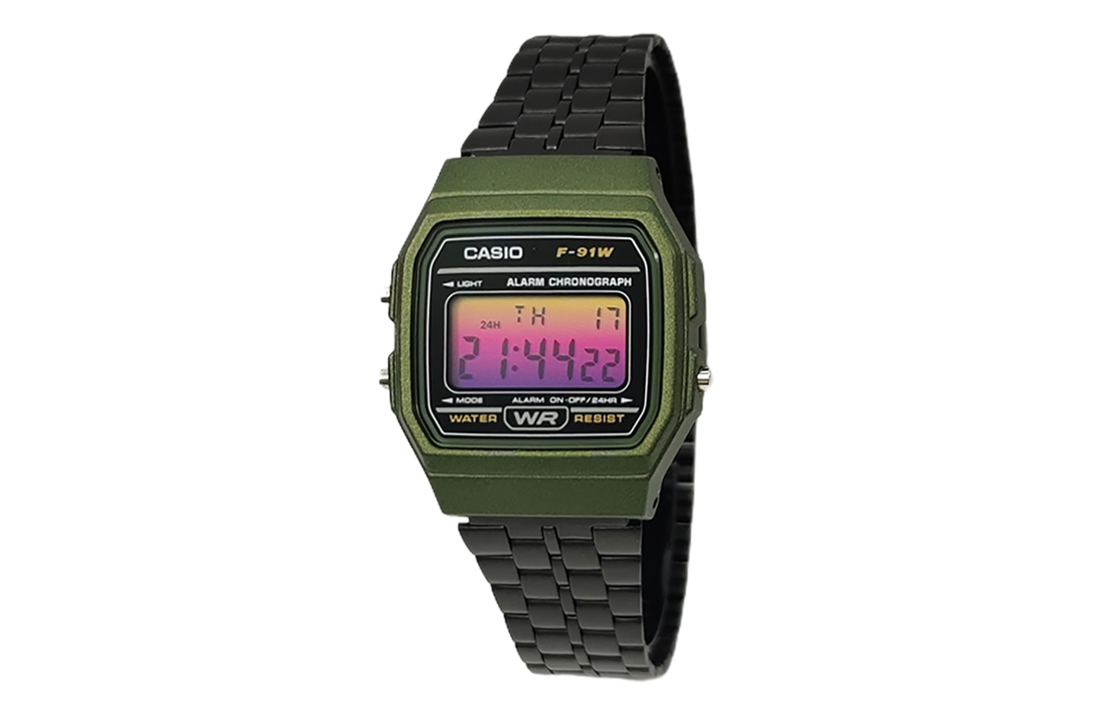 

CASIO Мужские часы Retrofit Series с кварцевым механизмом, стальной браслет, черный циферблат