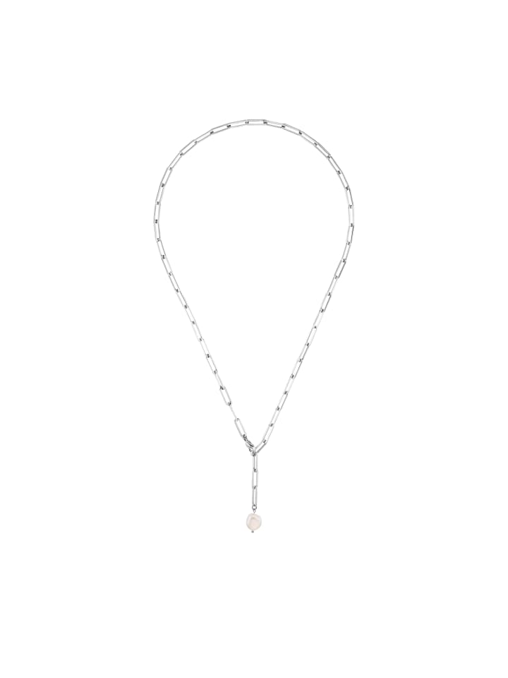 

Steel_Art Женское колье Gaby с жемчугом, полированное, серебристого цвета