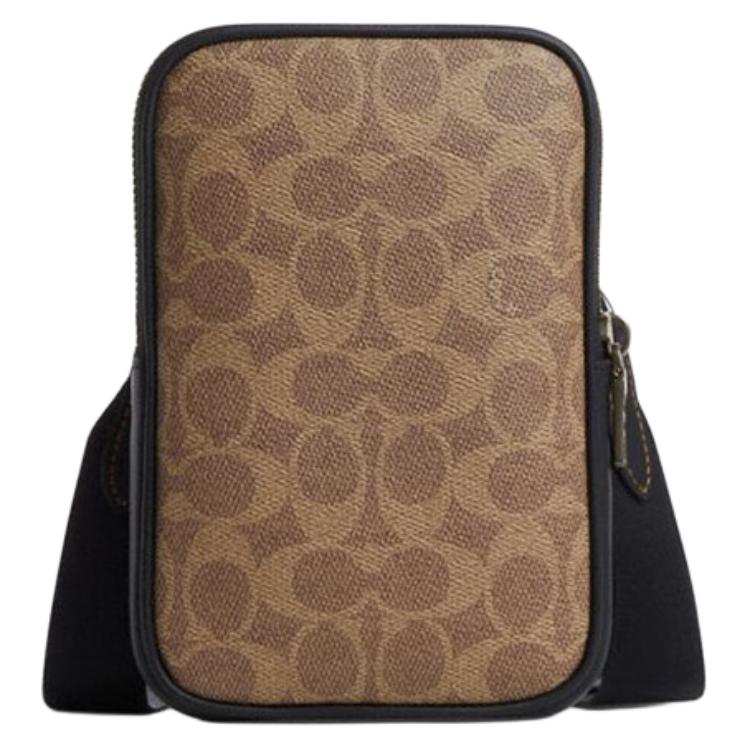 

COACH Стентон ПВХ с напылением наплечная сумка кроссбоди мини мужская тёмно-хаки