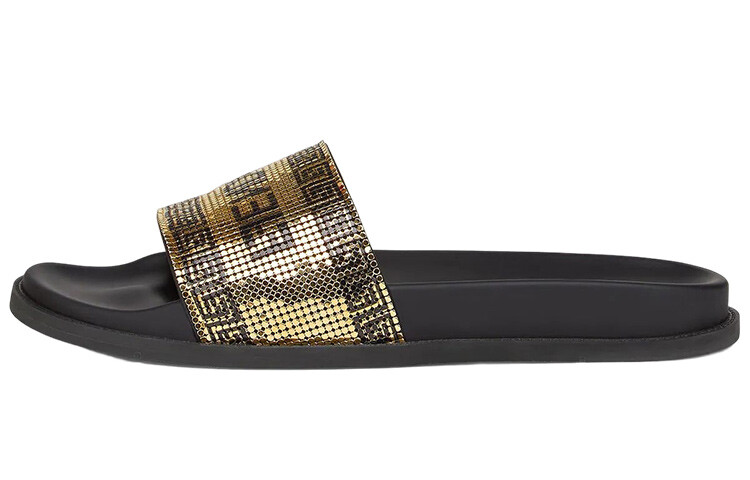 Fendace Logo Металлические сетчатые слайдеры Fendi