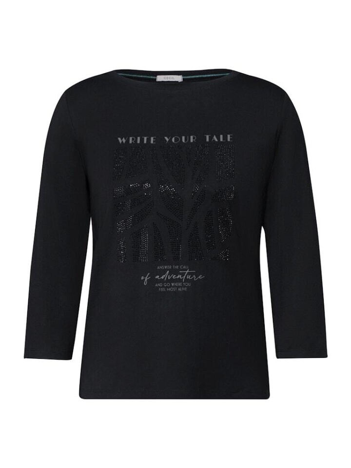 

Лонгслив Cecil Langarmshirt, черный
