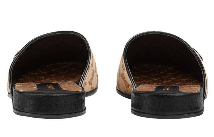 Шлепанцы (WMNS) Gucci NY Yankees x Princetown G 'Brown' — фото 4