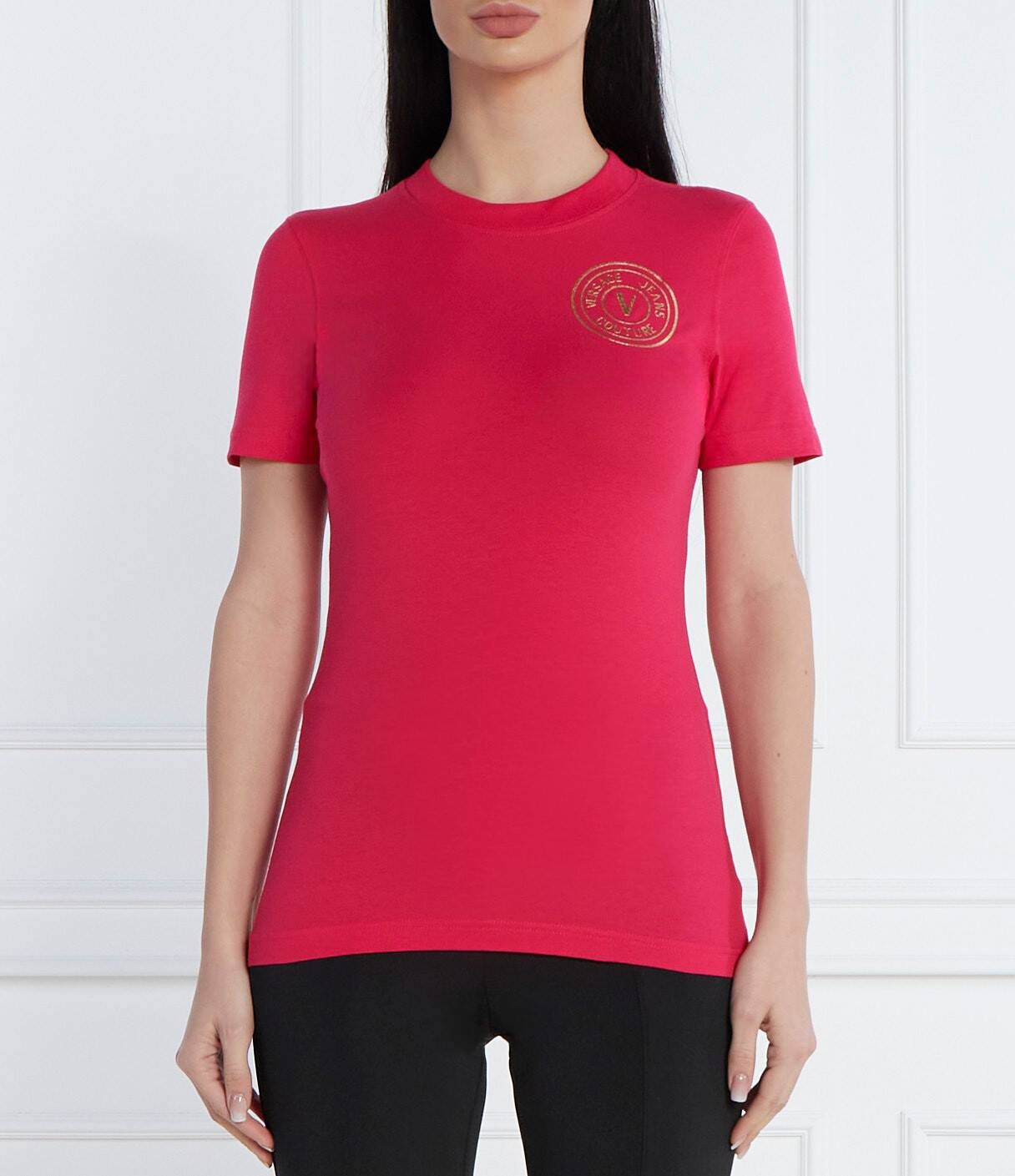 

Футболка Versace Jeans Couture Regular Fit stretch, фуксия