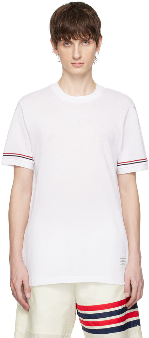 

Белая легкая футболка Thom Browne