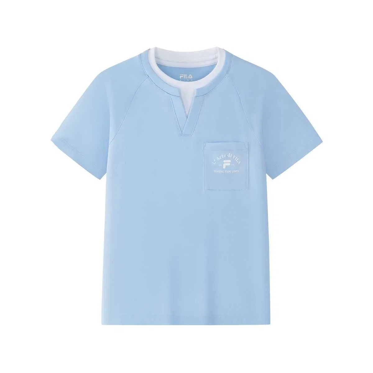 Футболка с круглым вырезом Moderate FILA KIDS, Light Pale Blue