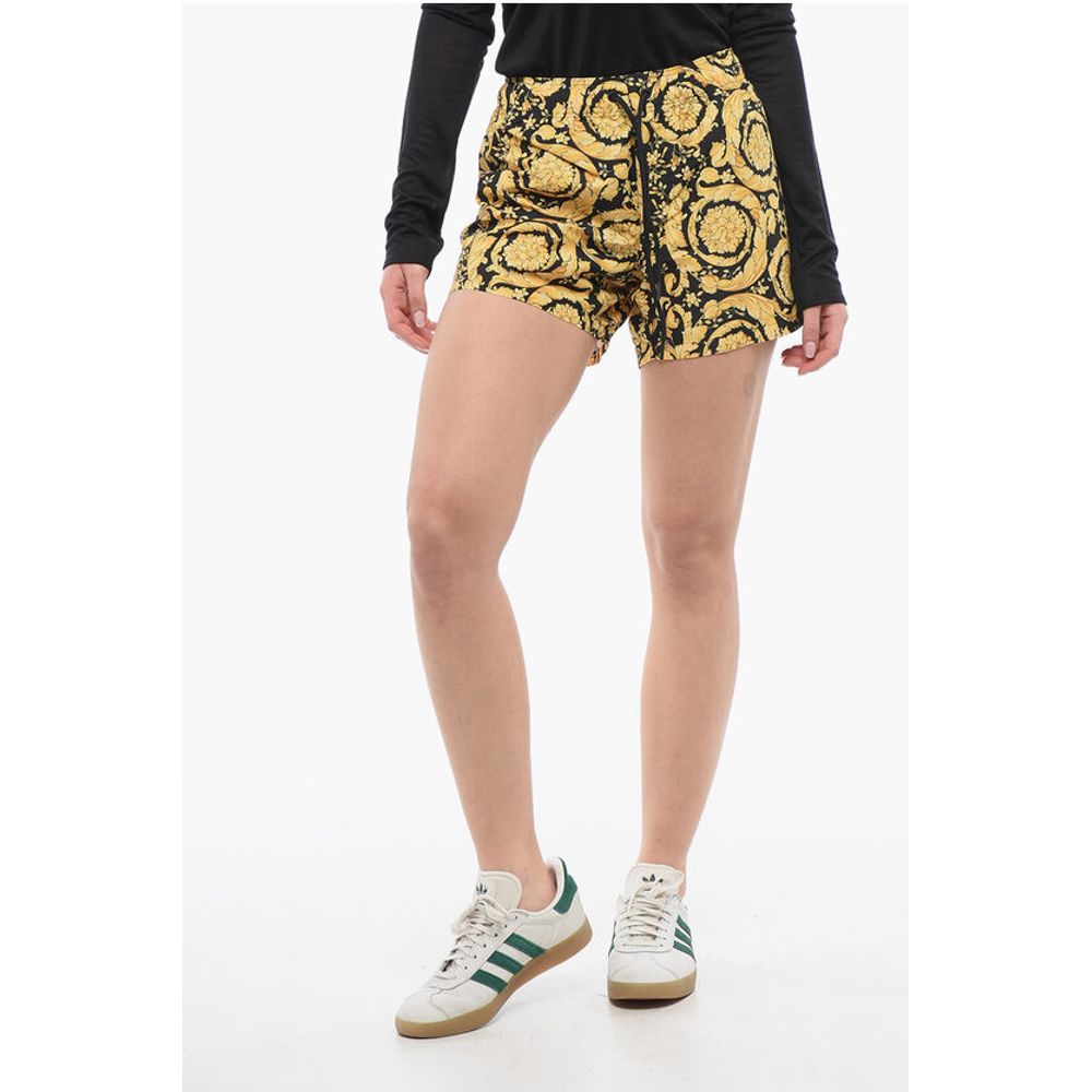 

Нейлоновые шорты с культовым мотивом BAROCCO Versace, Gold